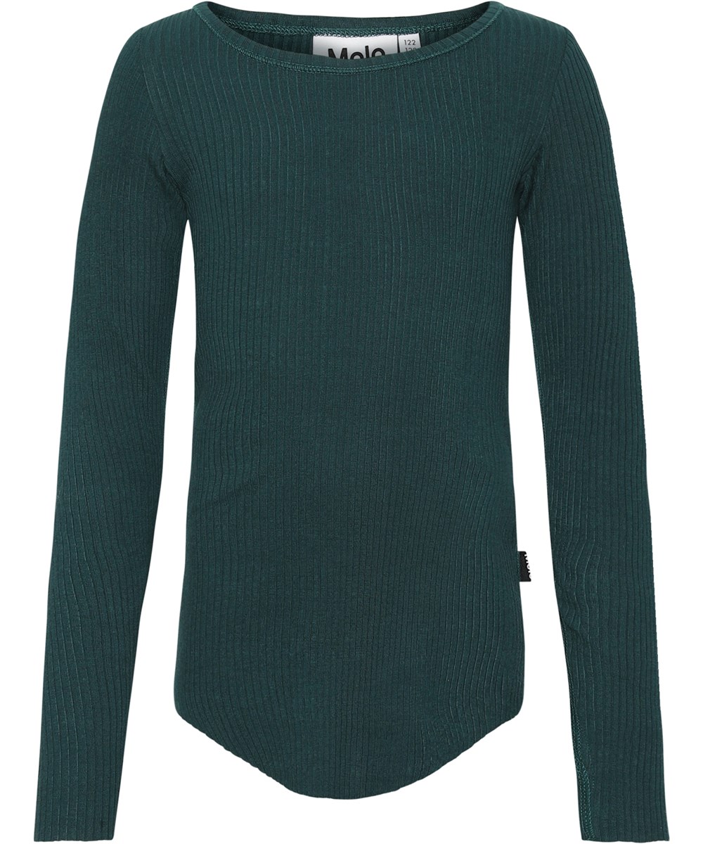 Rochelle - Wilderness - Grünes Öko-Ripp-Langarmshirt