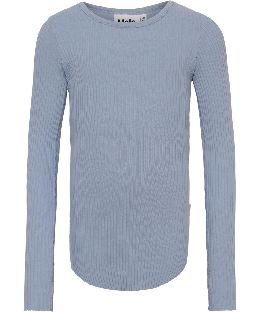 Rochelle - Blue Sky - Öko hellblaue Ripp-Pullover