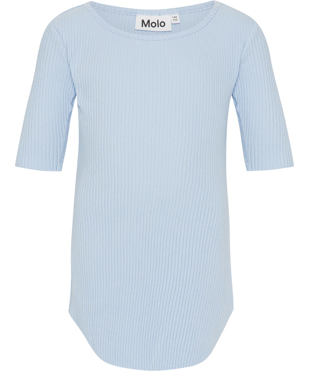 Ronelle - Windy - Öko-Ripp-T-Shirt in Hellblau