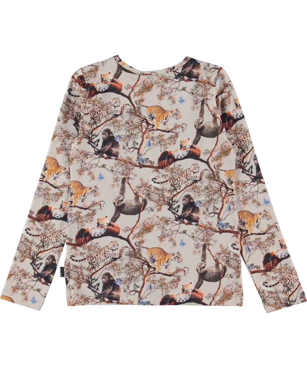 Rose - Cubs Harmony - Öko-Langarmbluse mit Tierbaby-Print