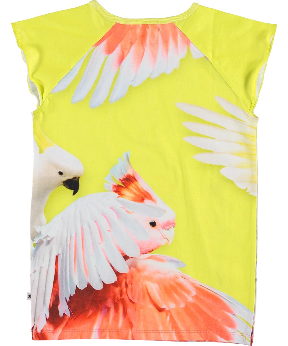 Rosetta - Zoom Cockatoos - Gelbes T-Shirt mit Papageien