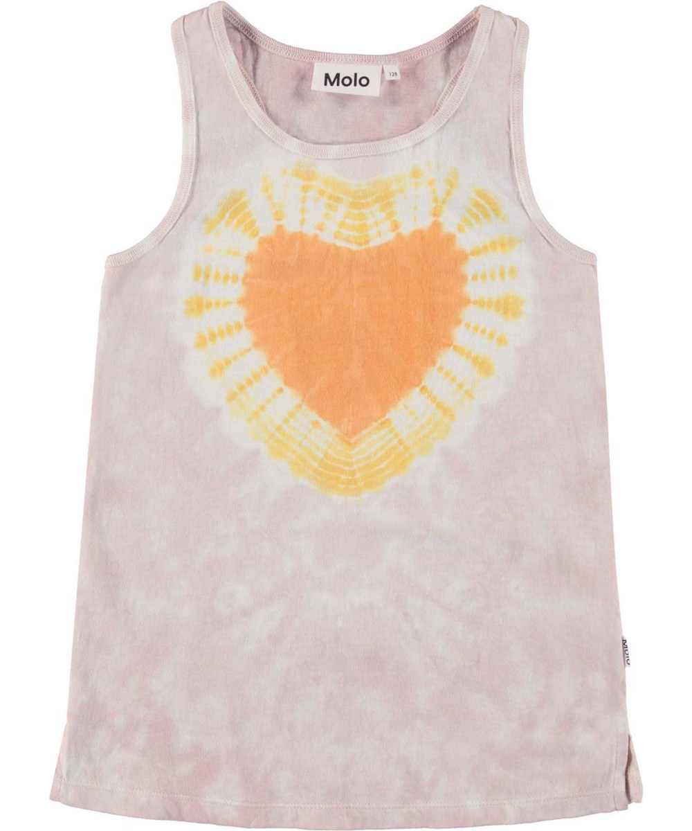 Roxanne - Heartshaped - Rosaes Batik-Tanktop mit Herz-Print