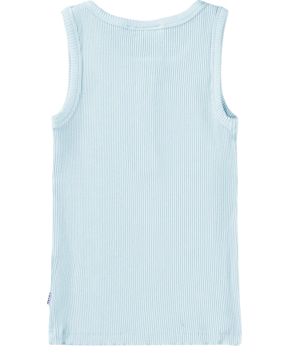 Rozinda - Morning Sky - Hellblaues Oberteil für Kinder aus gerippter Viskose