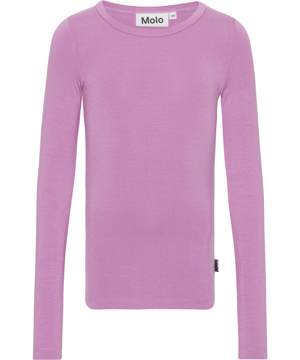 Ruana - Purple Ray - Lila Langarmshirt aus Viskosejersey