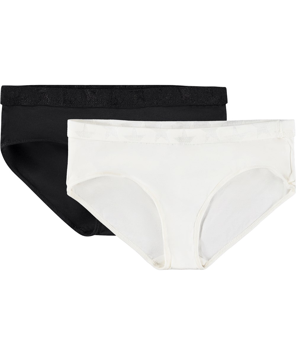 Jana 2-Pack - Black White - Öko 2er-Pack Unterhosen