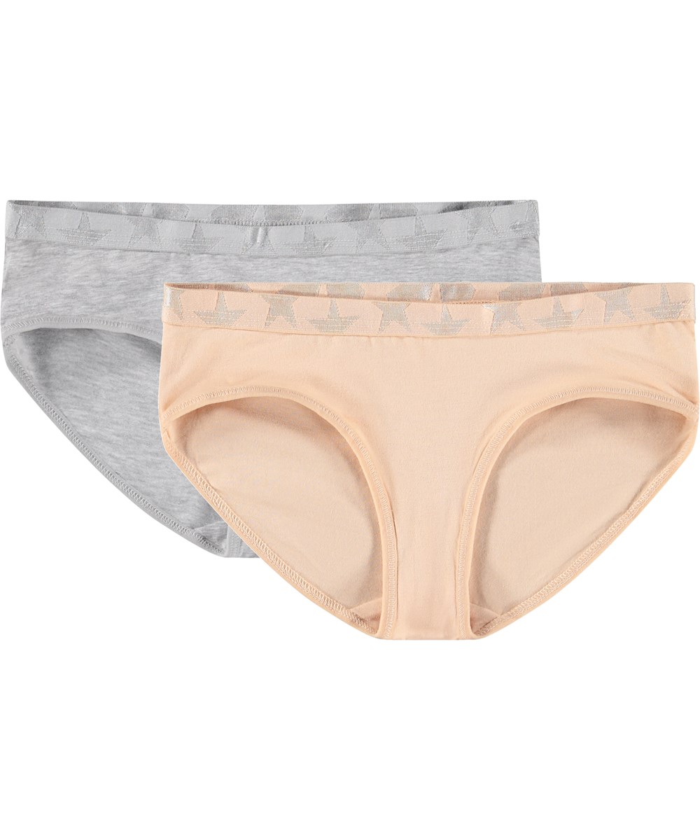 Jana 2-Pack - Cameo Grey Mel_ - Öko 2er-Pack Unterhosen