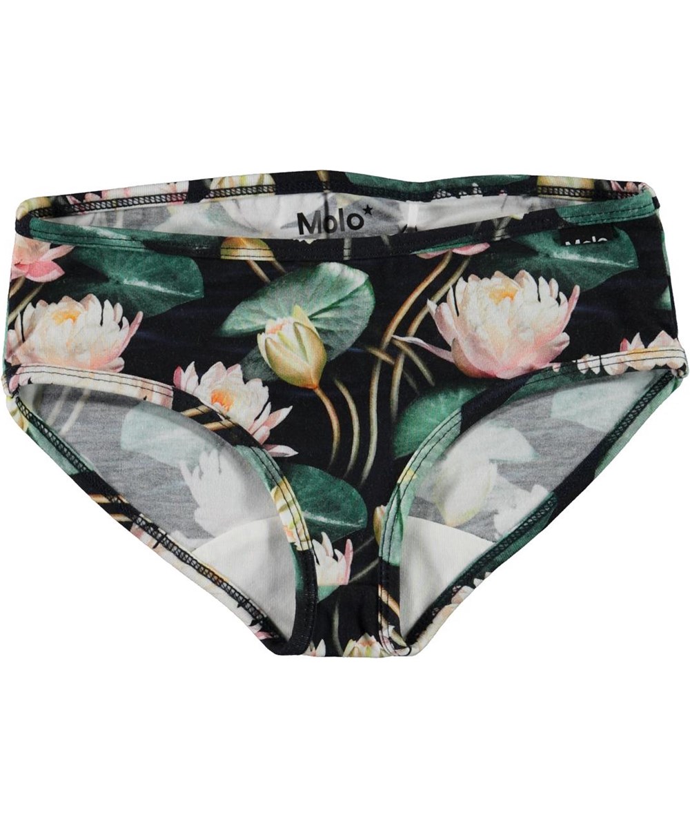 Jane - Water Lilies - Öko-Unterhose mit Aquarelldruck