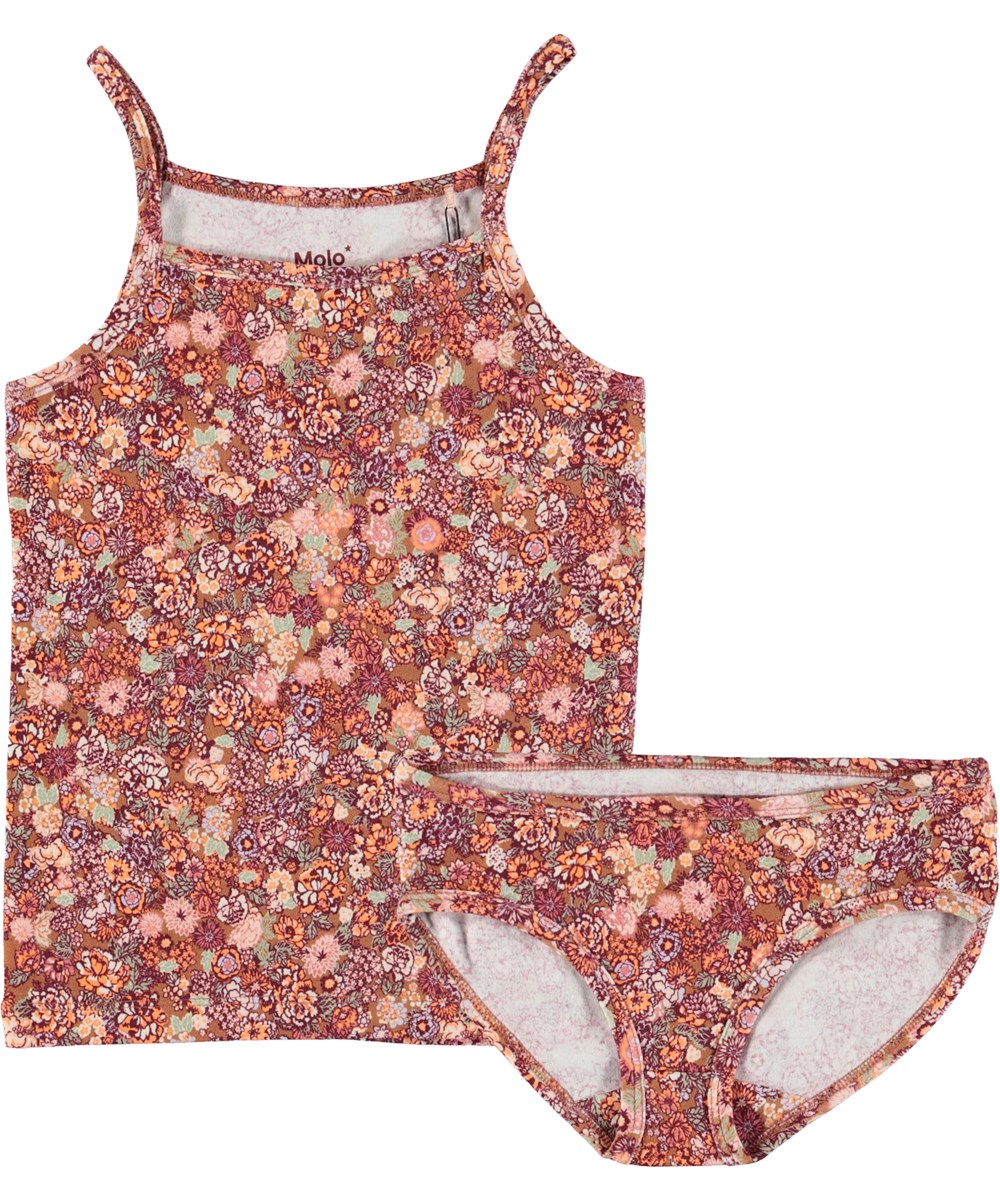 Janice Set - Bloom - Öko-Unterwäsche-Set mit Blumen