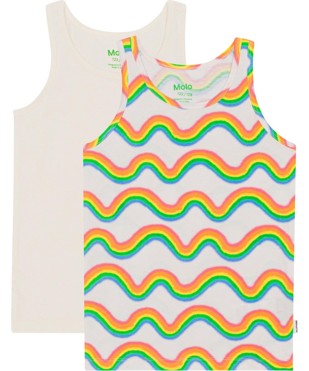 Jeanie 2-Pack - Shell Rainbows - 2er-Pack Unterhemden aus weicher Öko-Baumwolle