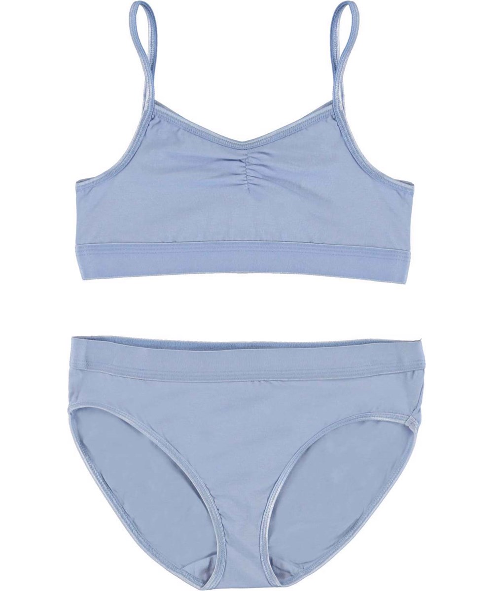 Jinny Set - Blue Sky - Organisches hellblaues Unterwäsche-Set
