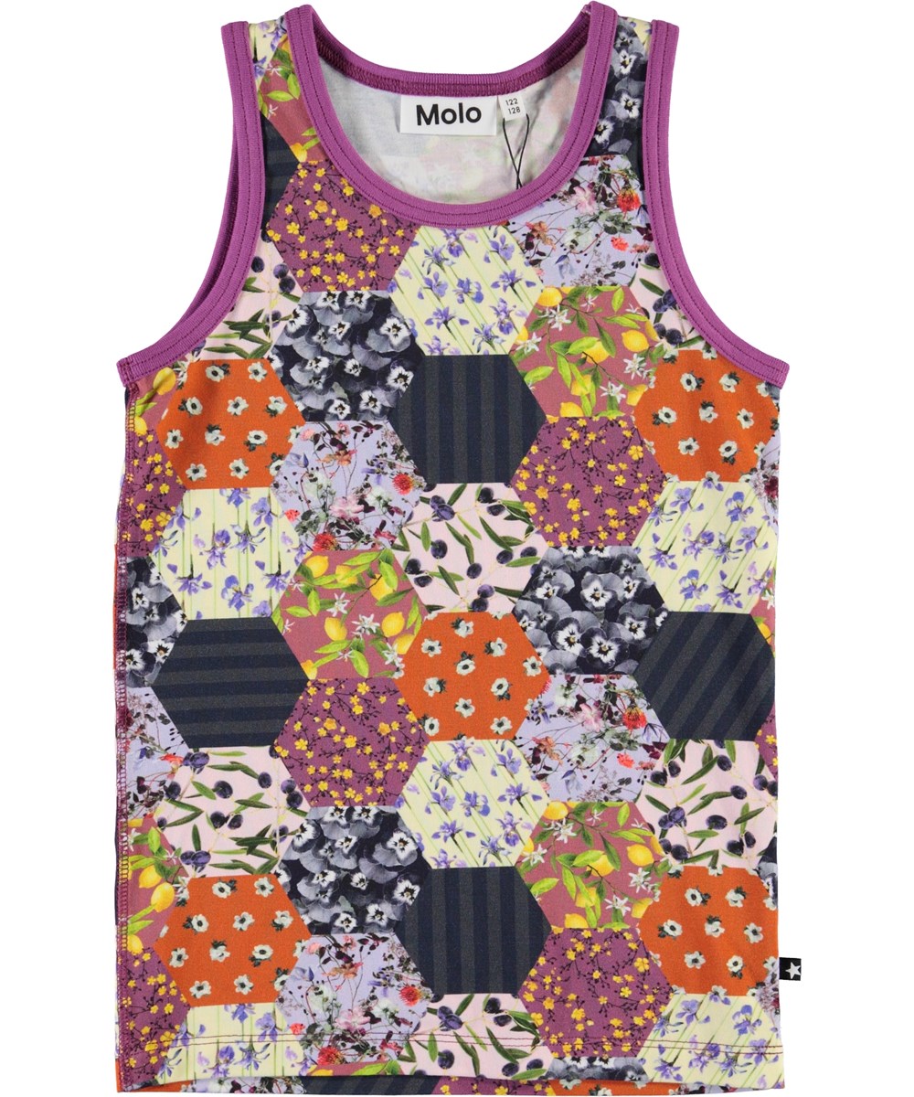 Joshlyn - Patchwork - Ökologisches Unterhemd mit Patchwork