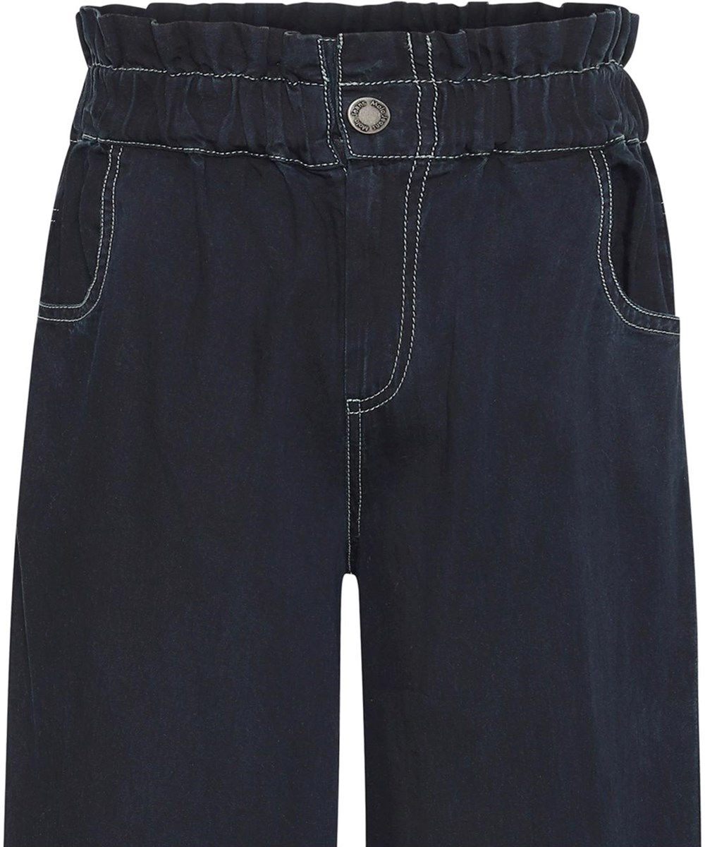 Abbey - Dark Indigo - Donkerblauwe hoge biologische broek