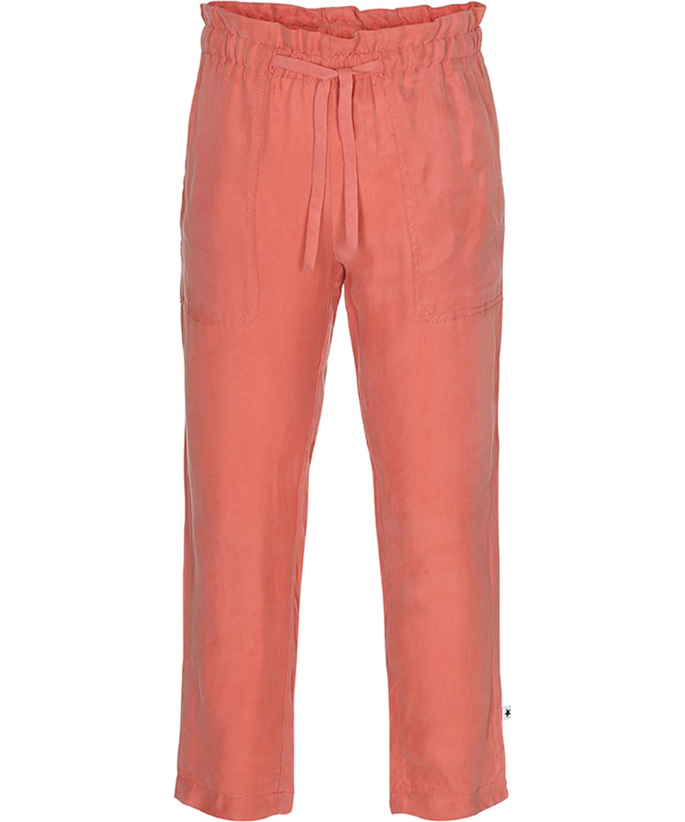 Acacia - Burnt Sienna - Oranjerode kunstmatige zijde broek