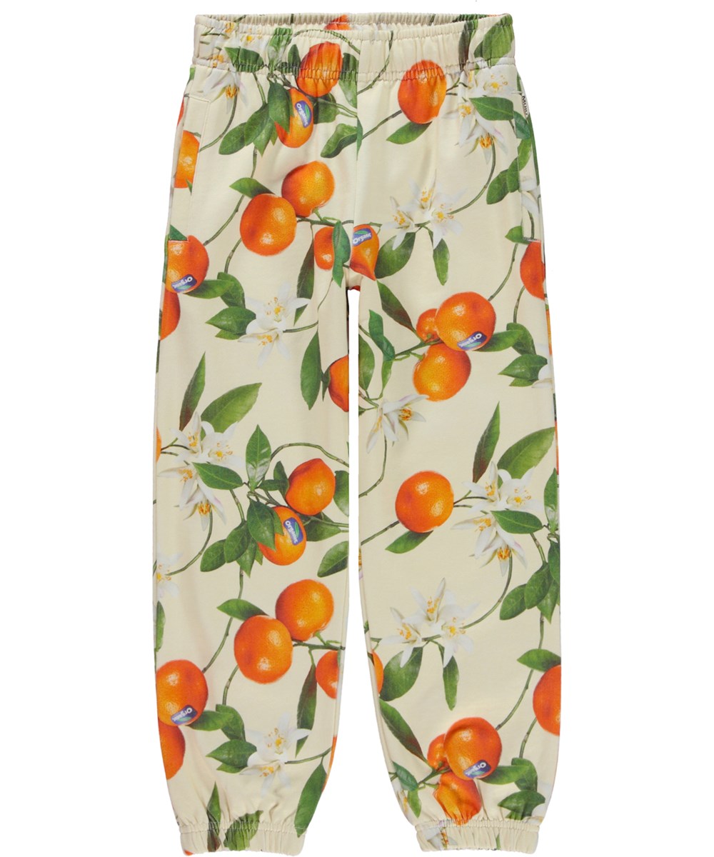 Adan - Mandarins - Biologische joggingbroek in mandarijn print