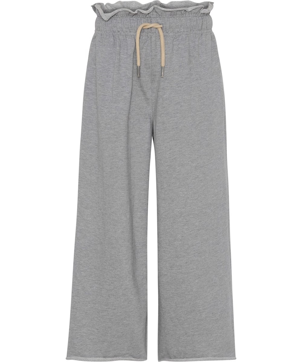 Addison - Grey Melange - Comfortabele grijze joggingbroek 
