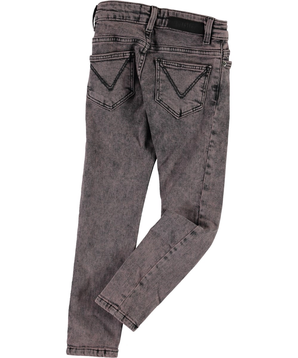 Adele - Rosewater - Roze slim fit spijkerbroek.