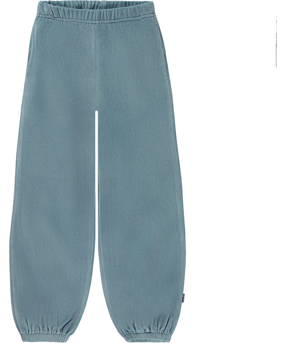 Adriana - Calm - Lichtblauwe fluwelen joggingbroek