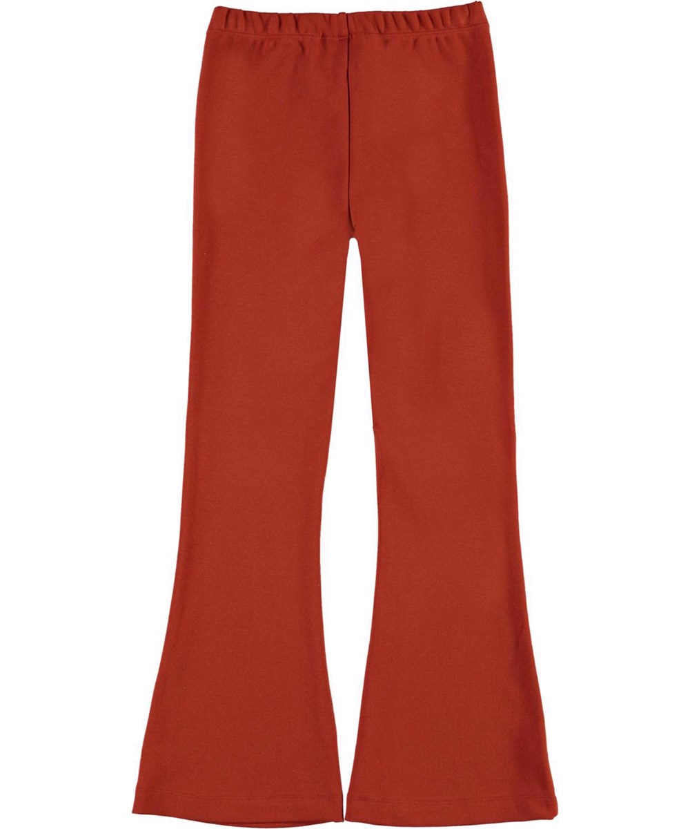 Alba - Burnt Ochre - Koperkleurige broek met uitlopende pijpen