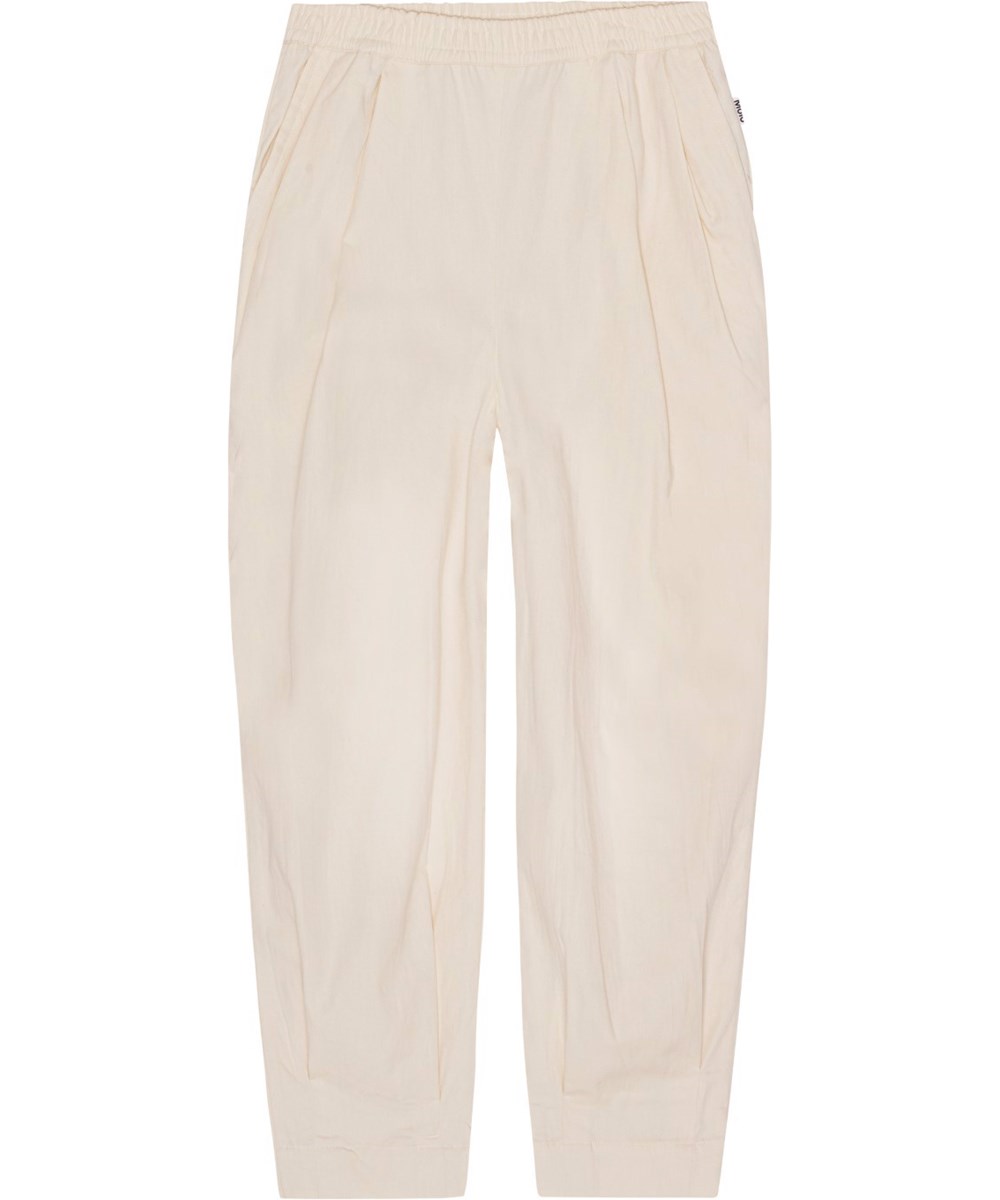 Alexa - Chambrey Sand - Zandkleurige wijde broek