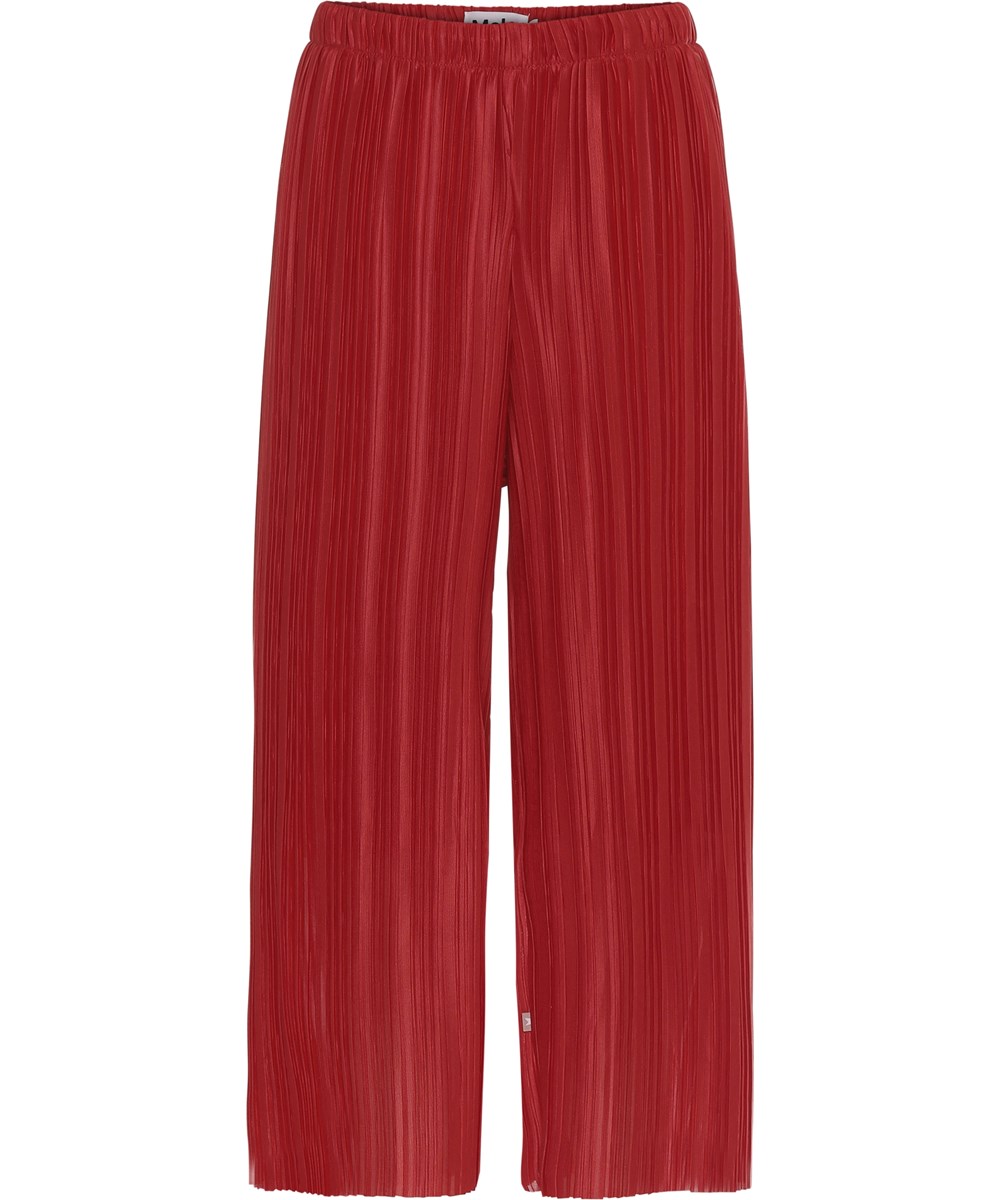 Aliecia - Carmine Red - Geplooide rode broek