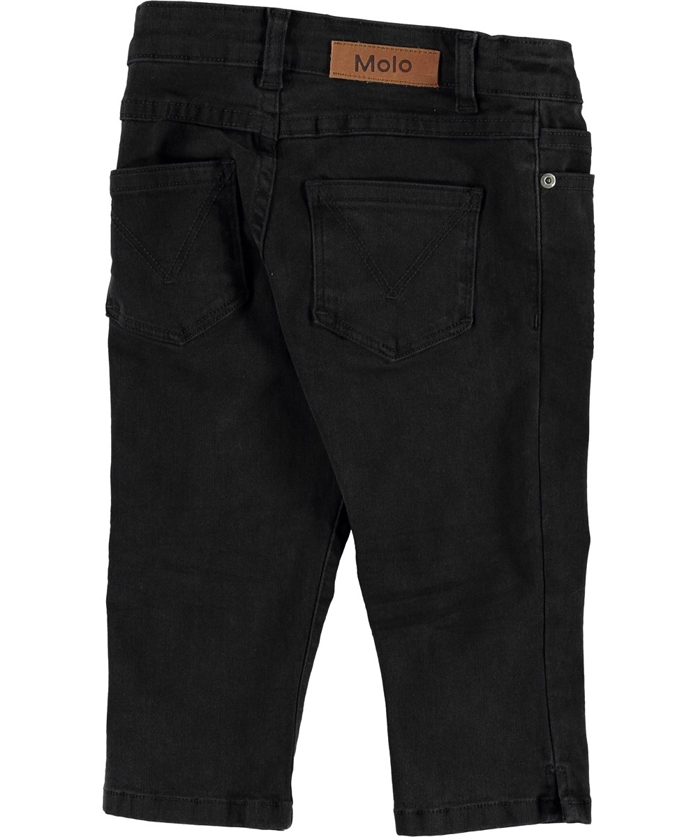 Alvina - Washed Black - Korte zwarte spijkerbroek