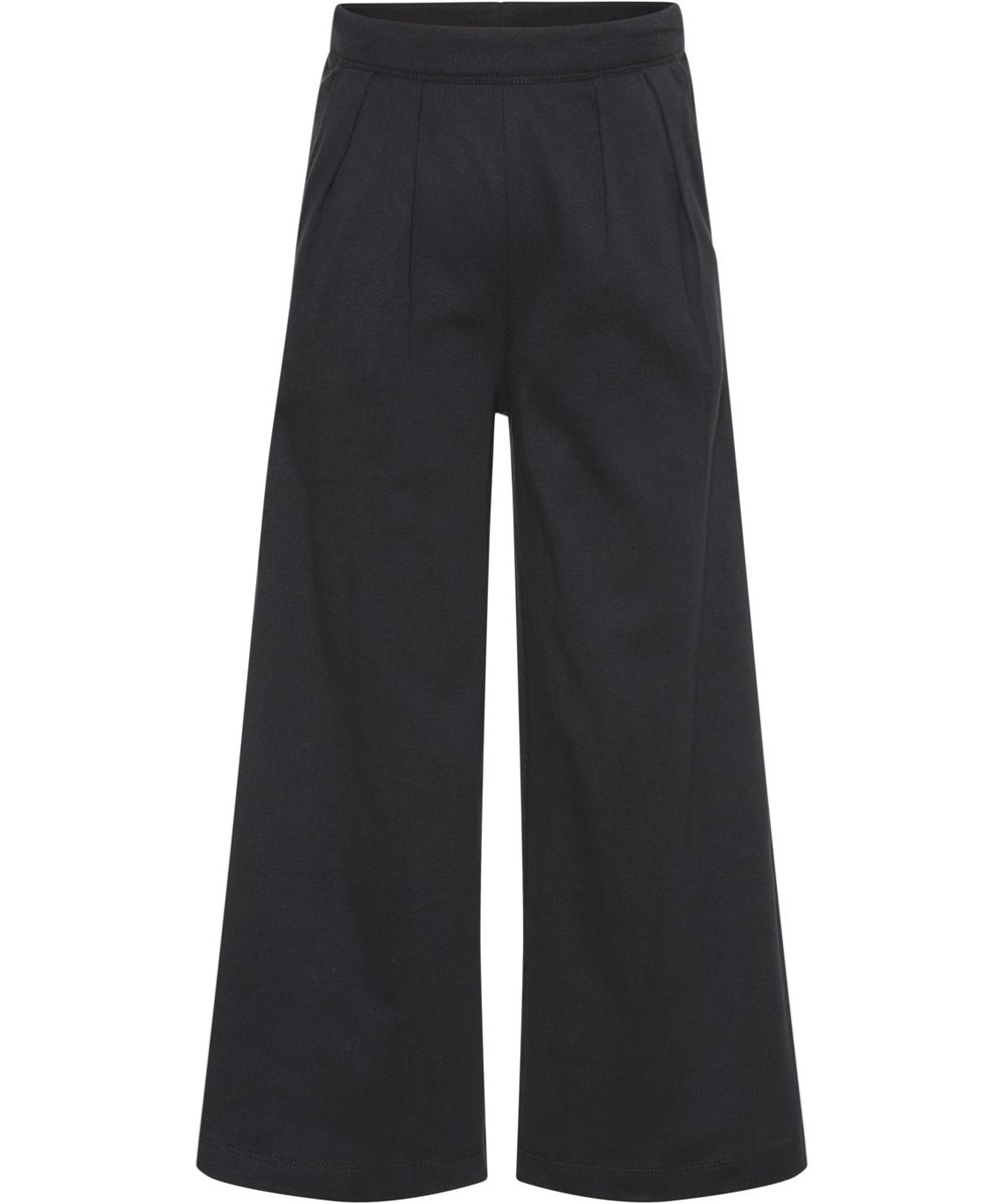 Ana - Black - Ruime vallende zwarte biologische broek