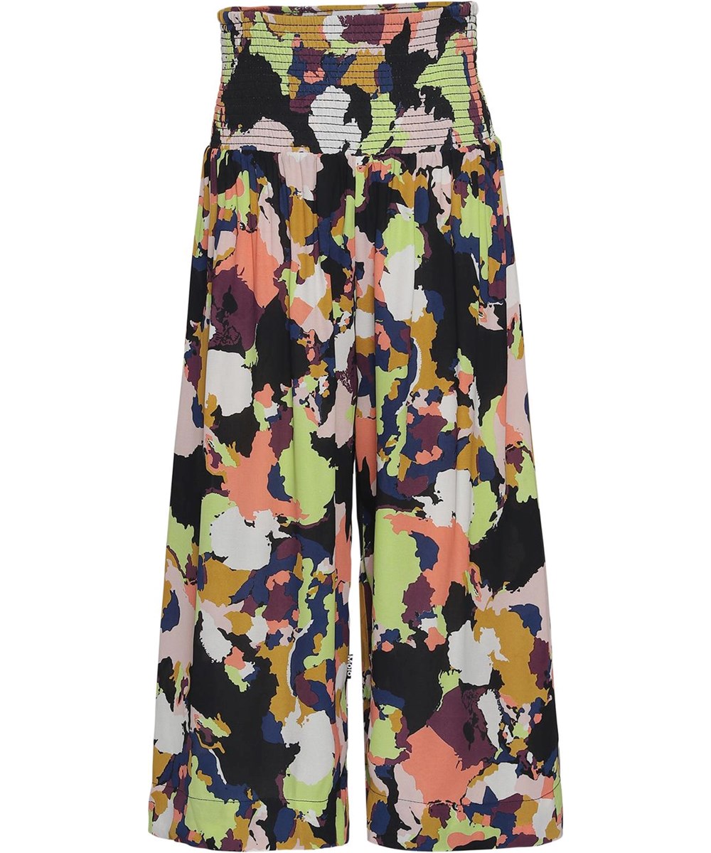 Andrea - Pangea Camo - Ruime broek met gekleurde blokken