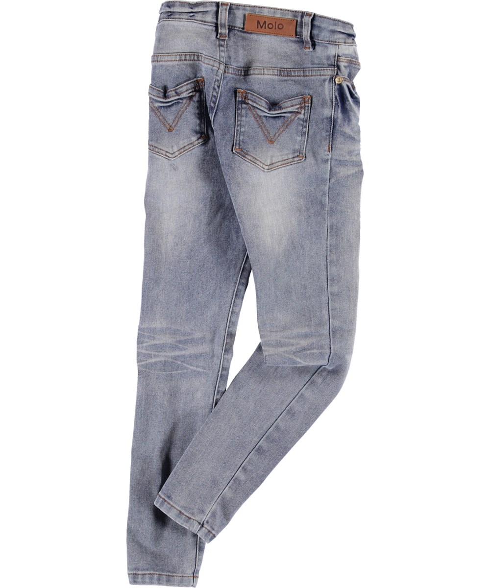 Angelica - Ash Denim - Blauwe slim spijkerbroek