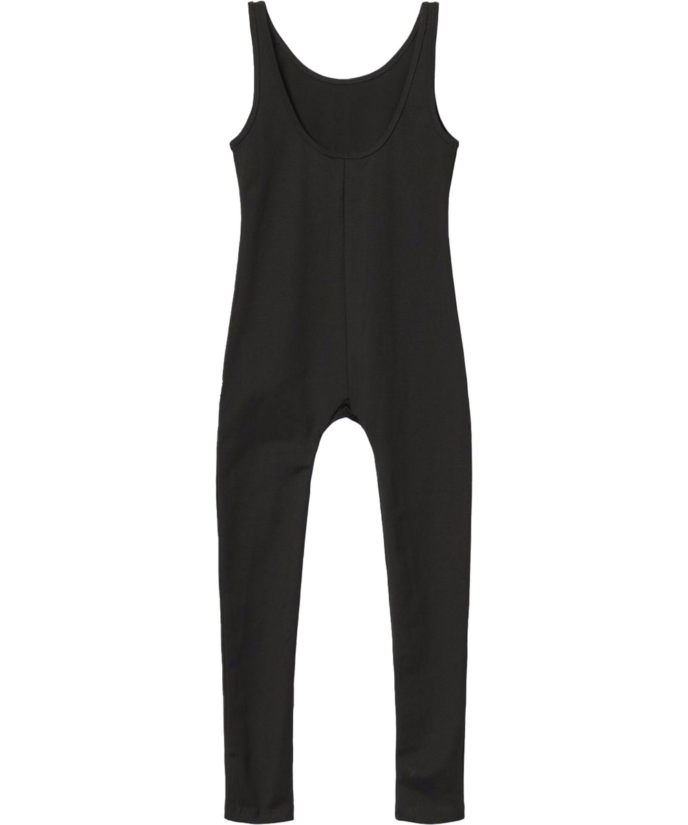 Angelica - Black - All-in-one pak van biologische rekbarekatoenen jersey voor kinderen.