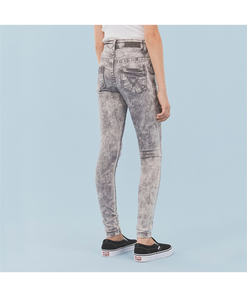 Angelica - Bleach Grey Stretch Denim - Jeans 