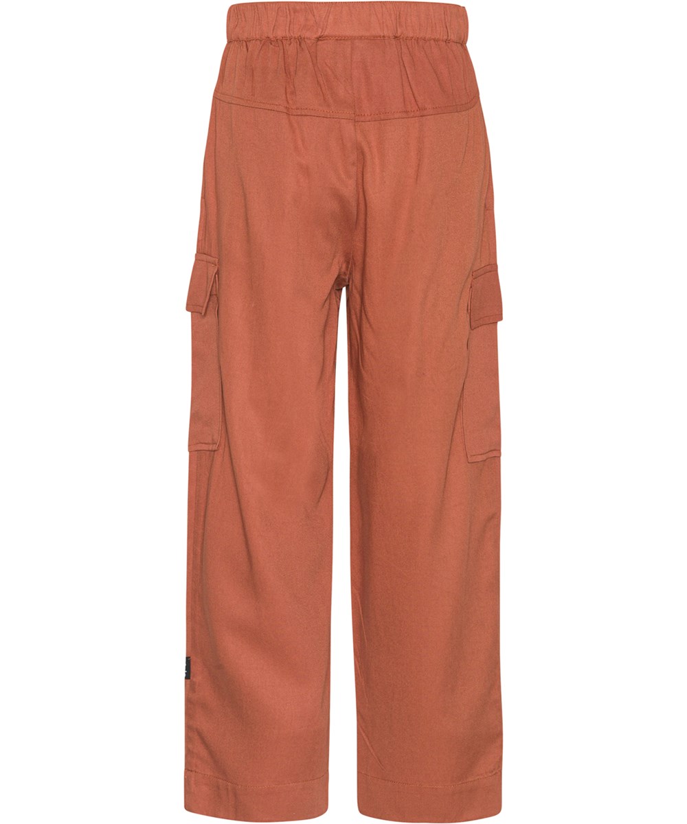 Anita - Terracotta - Rood/bruine cargo broek 