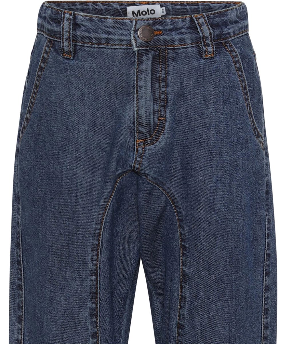 Anouk - Washed Indigo - Wijde jeans in een casual look