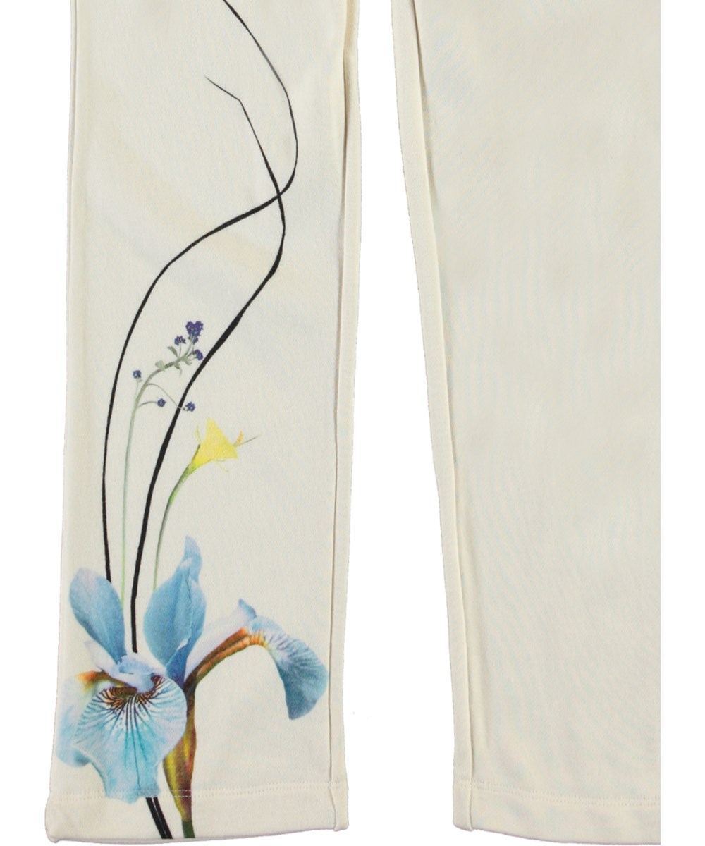 Aurita - Ikebana Place - Licht gekleurde joggingbroek met bloemen