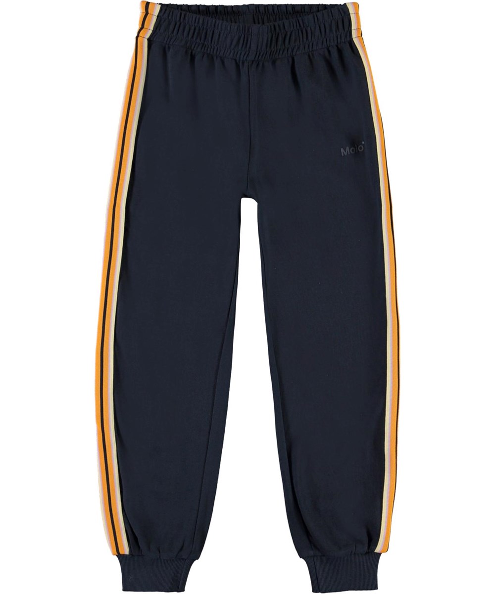 Ava - Total Eclipse - Blauwe joggingbroek met gestreepte band