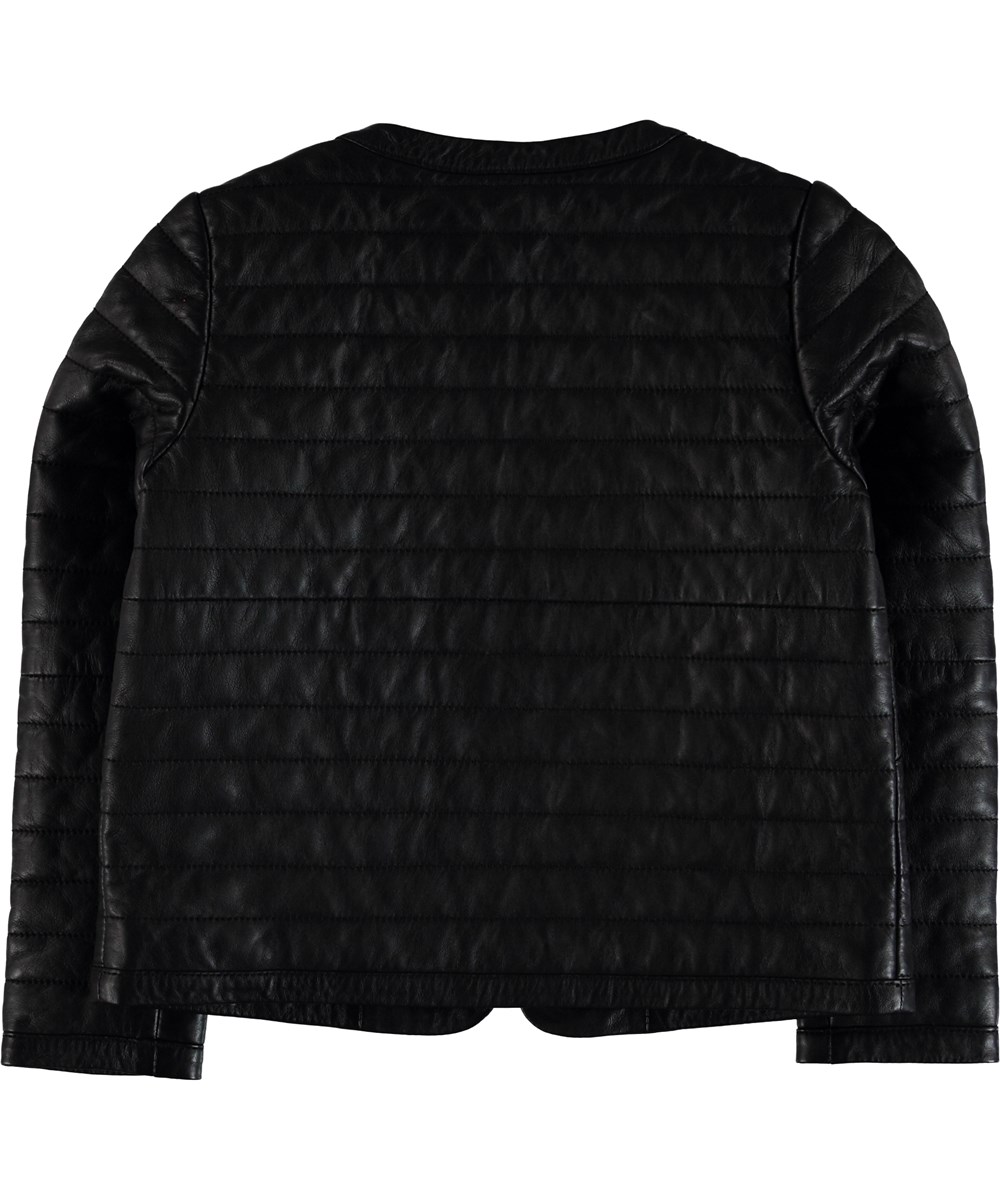 Hettie - Black - Gequilte leren jas
