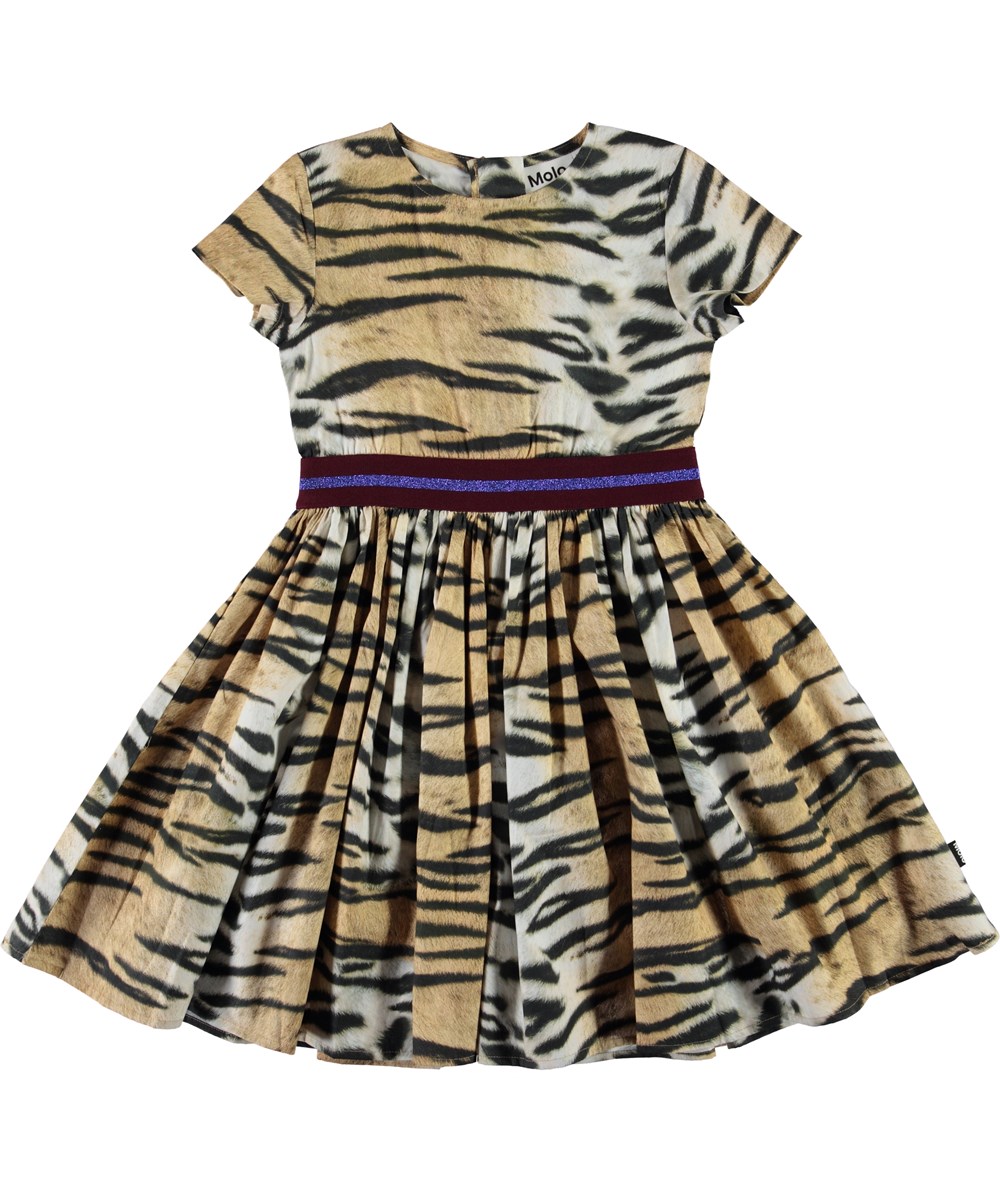 Candy - Wild Tiger Woven - Biologische jurk met tijgerprint