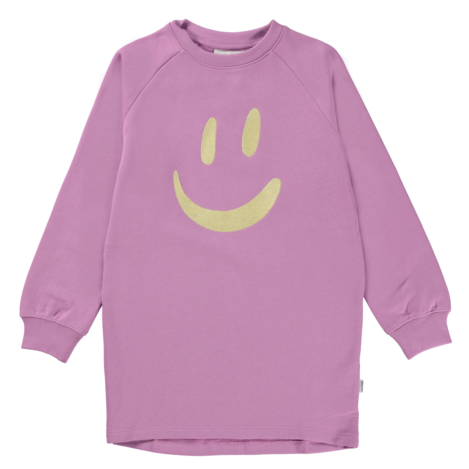 Carola Purple Ray Paarse knielange biologische sweaterjurk met