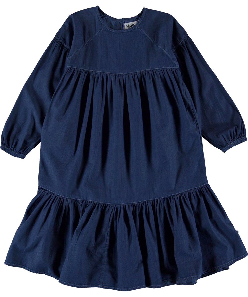 Cecily - Pure Indigo - Donkerblauwe spijkerjurk