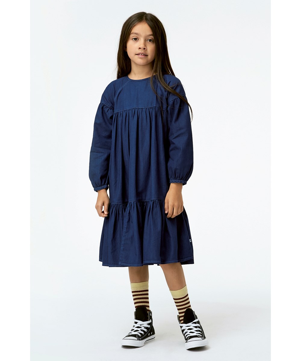 Cecily - Pure Indigo - Donkerblauwe spijkerjurk