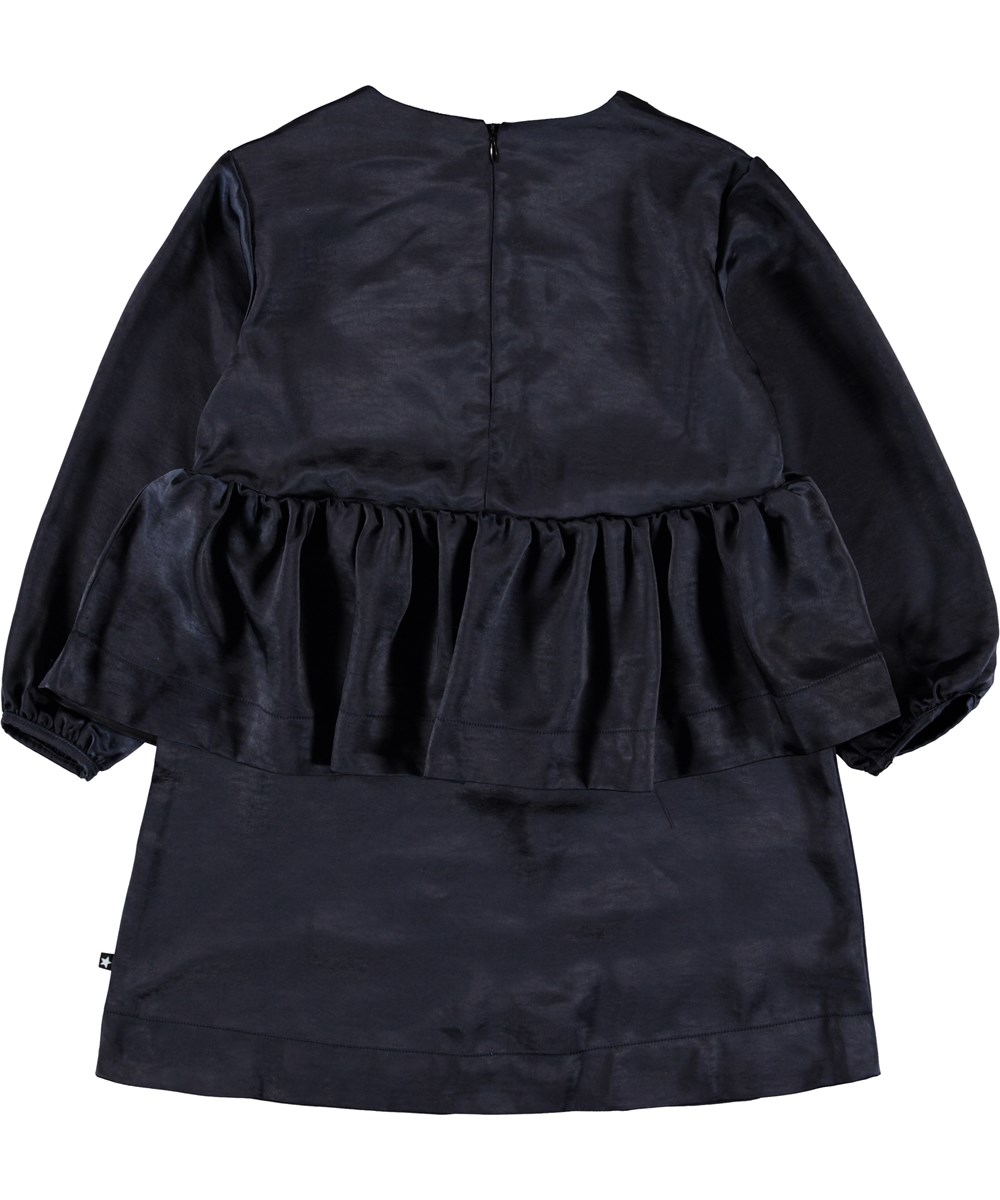 Charella - Sky Captain - Donkerblauwe jurk met peplum