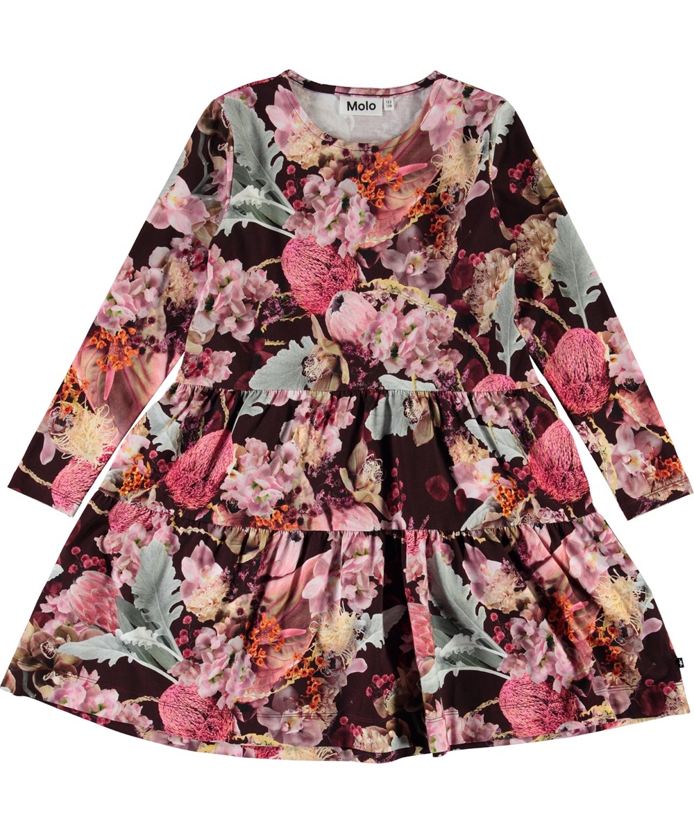 Chia - Winter Bouquet - Biologische jurk met bloemenprint