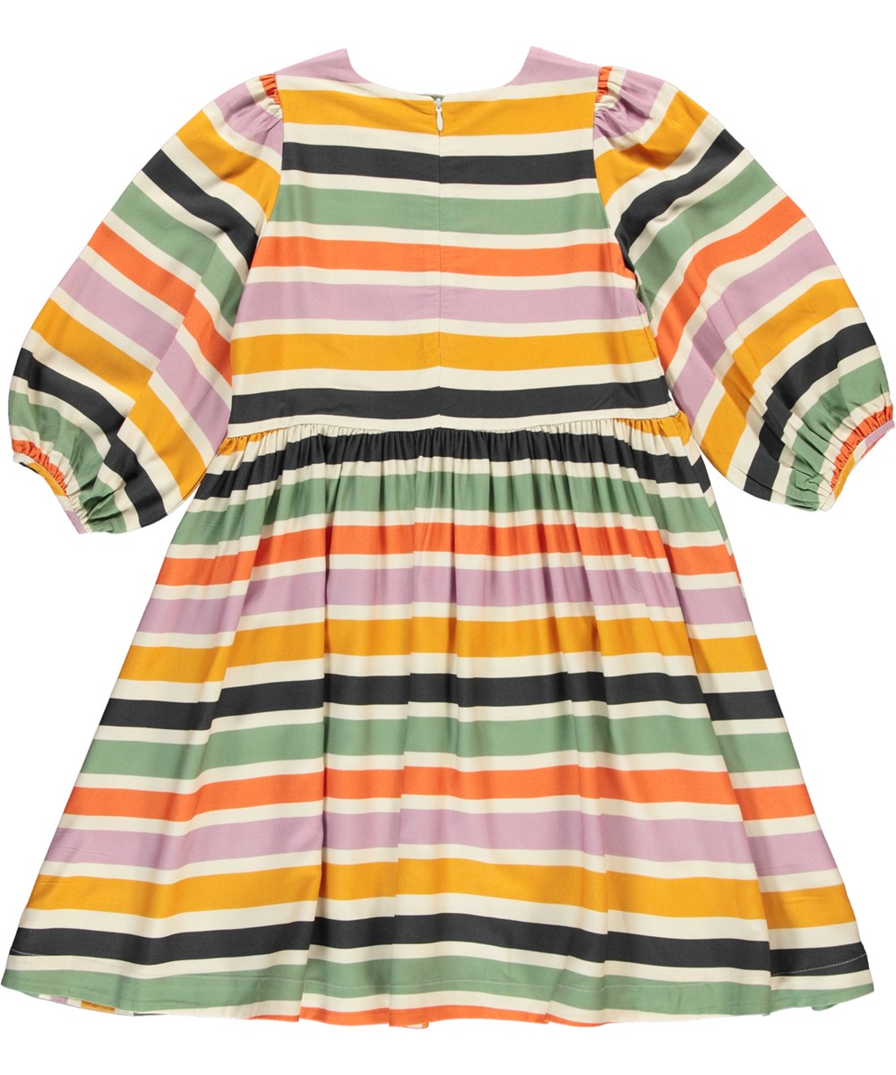 Chrissy - Nebular Stripe - Gestreepte jurk met wijde mouwen