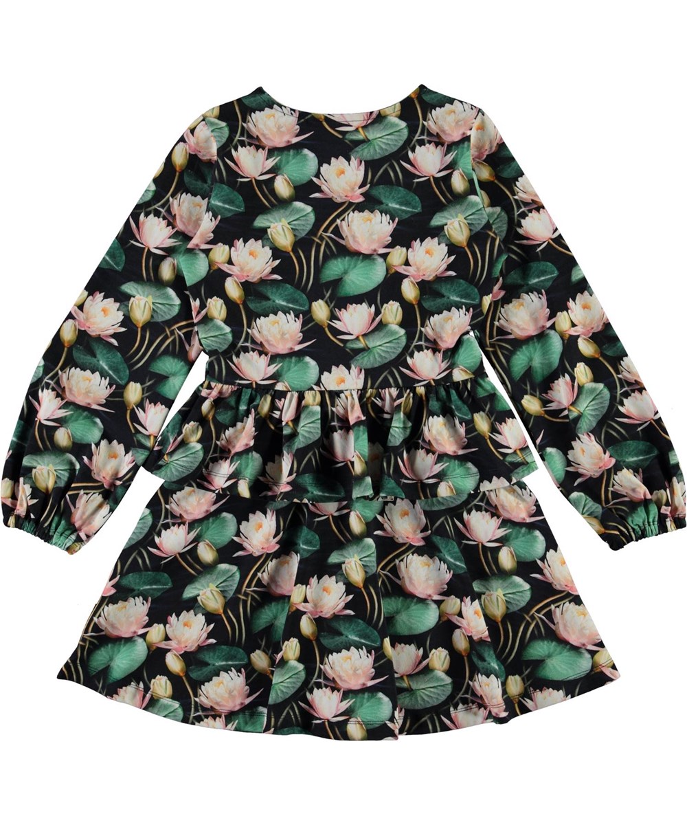 Christabelle - Water Lilies - Biologische druk met waterlelies en rok