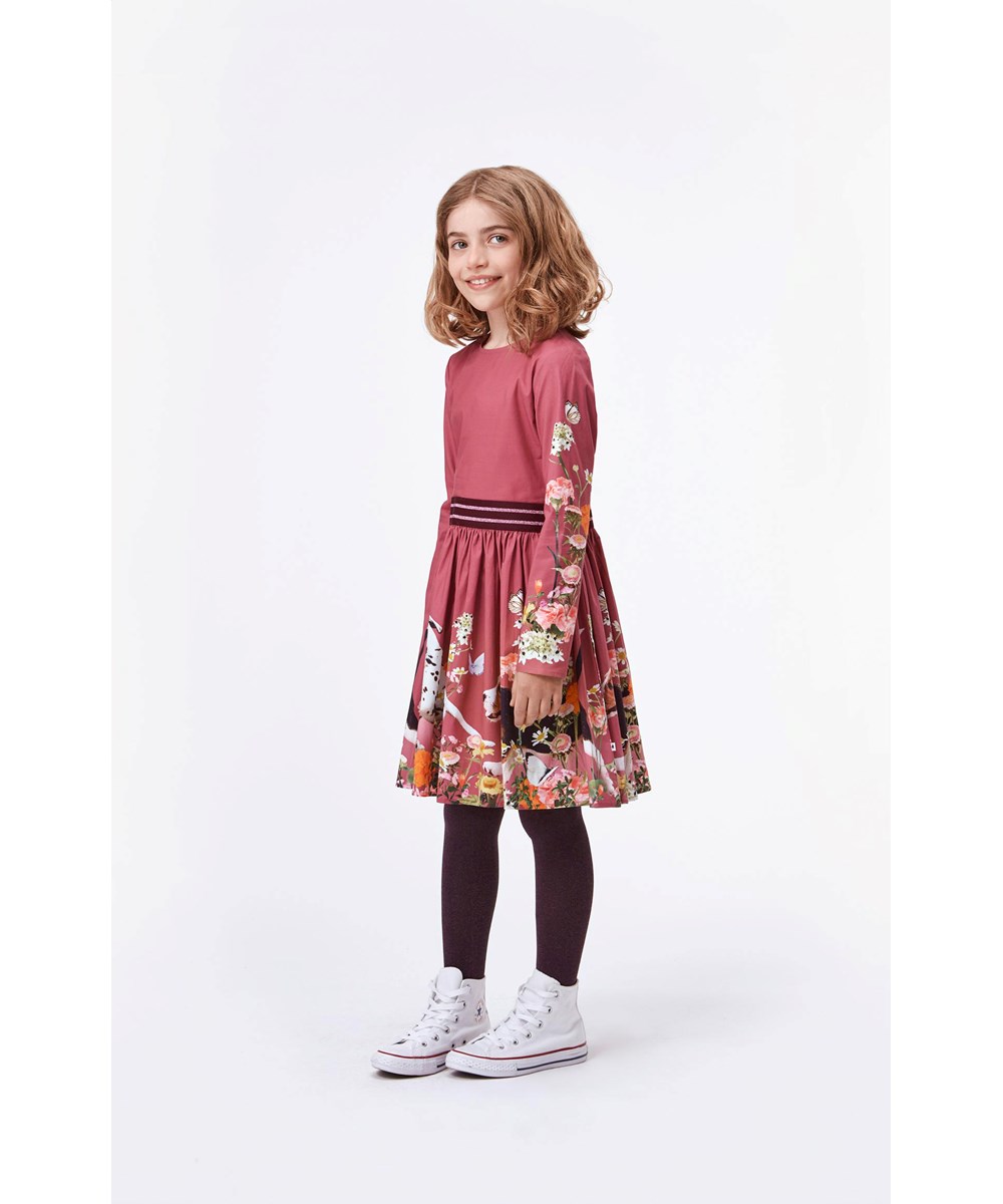 Christin - Run Wild - Biologische jurk met honden en bloemen