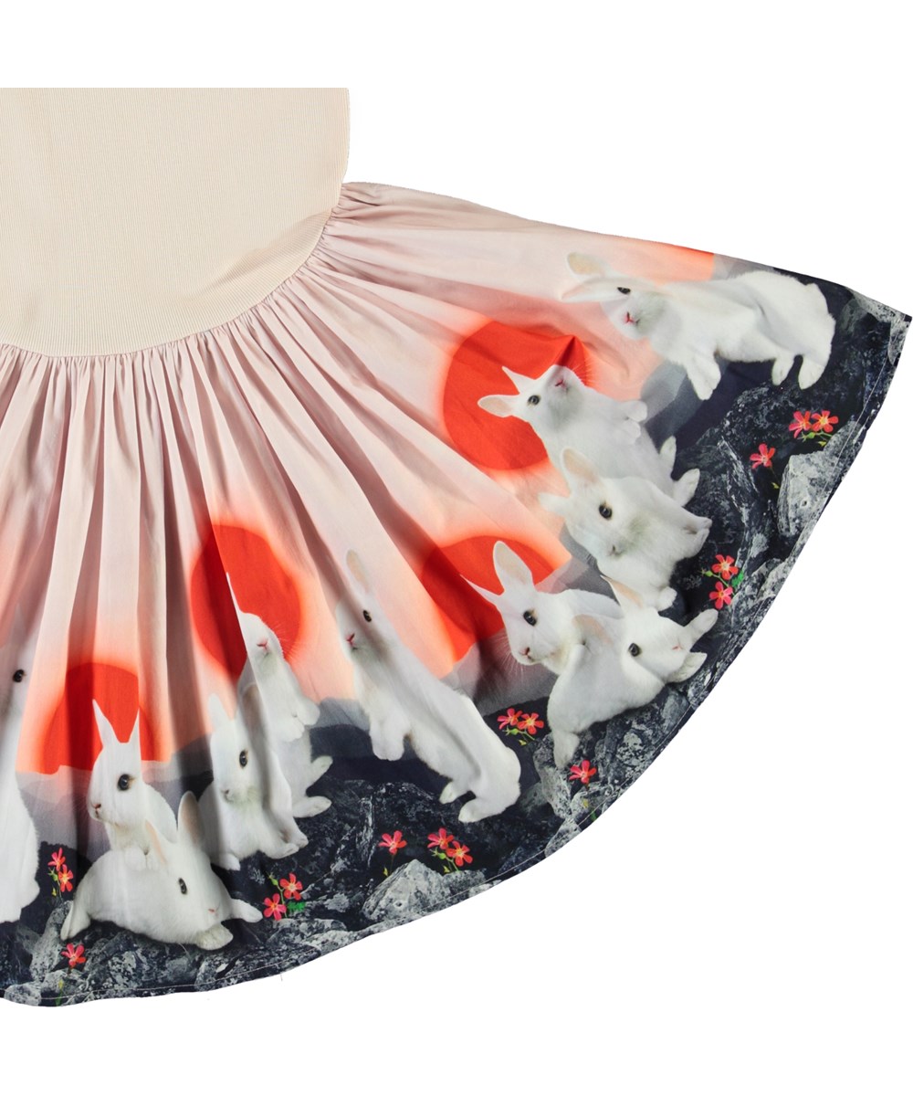 Cissa - Sunset Bunnies - Roze biologische jurk met konijnen