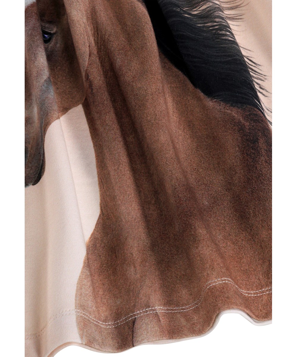 Cissa - Wild Pony - Roze kinderjurk met een paardenprint gemaakt van biologisch katoen 