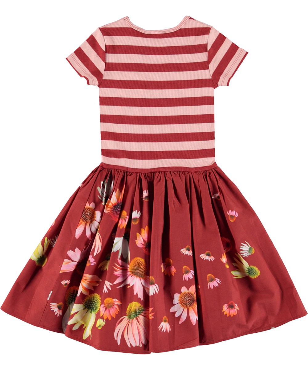 Cissa - Windy Petals - Biologische jurk met gestreepte top en bloemenprint 