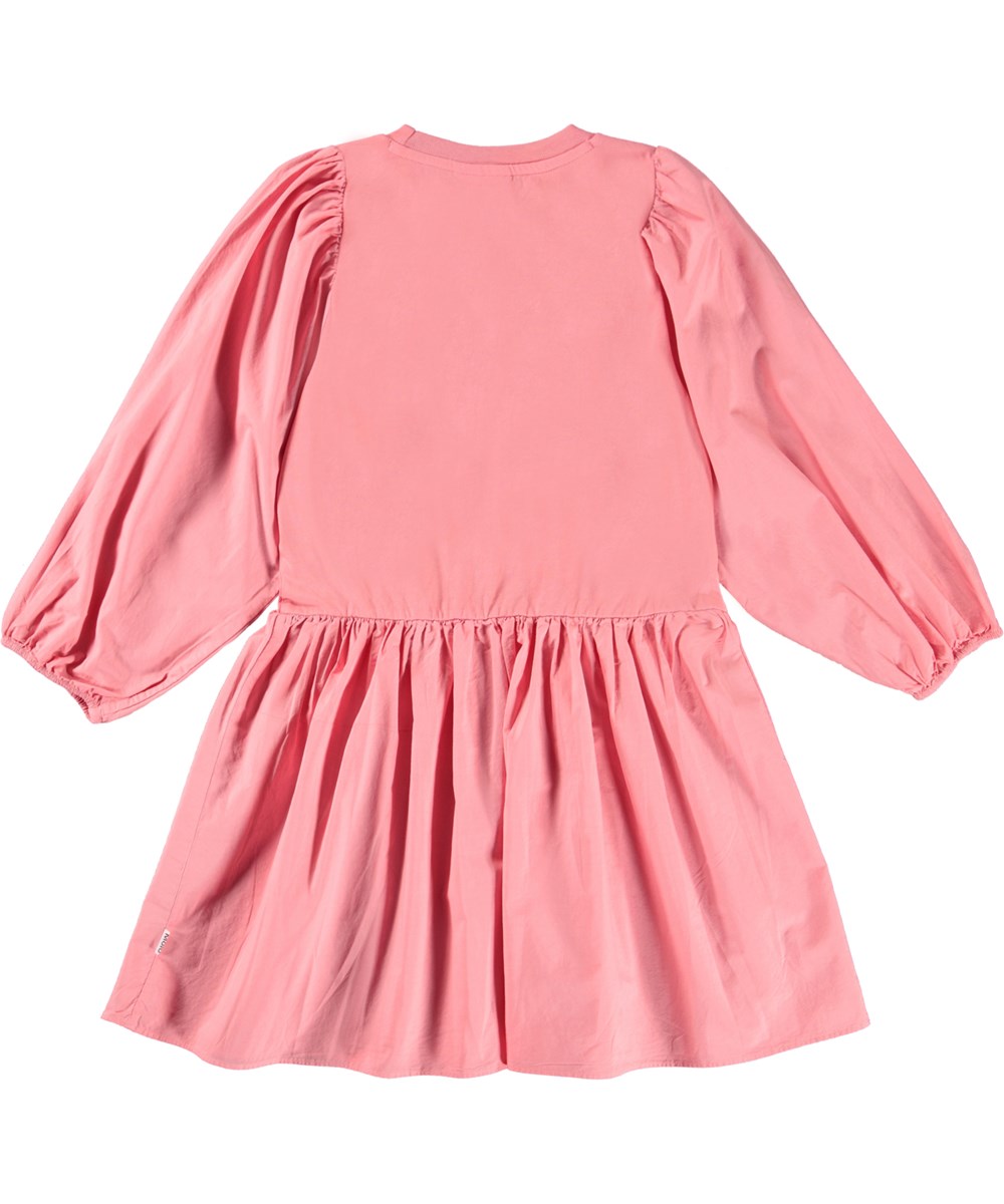 Cosette - Petals - Roze biologische jurk met wijde mouwen