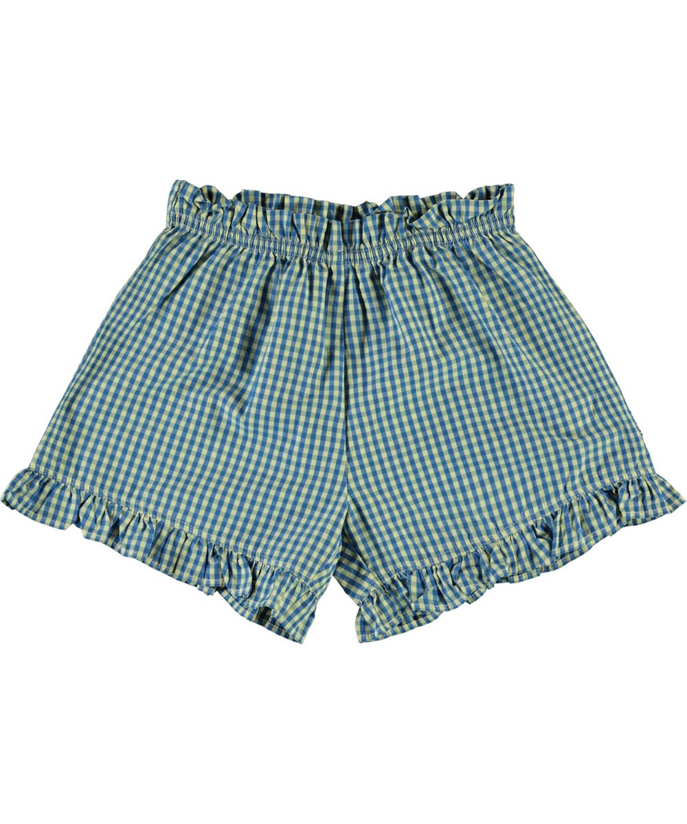 Alandra - Vintage Check - Blauwe geblokte short