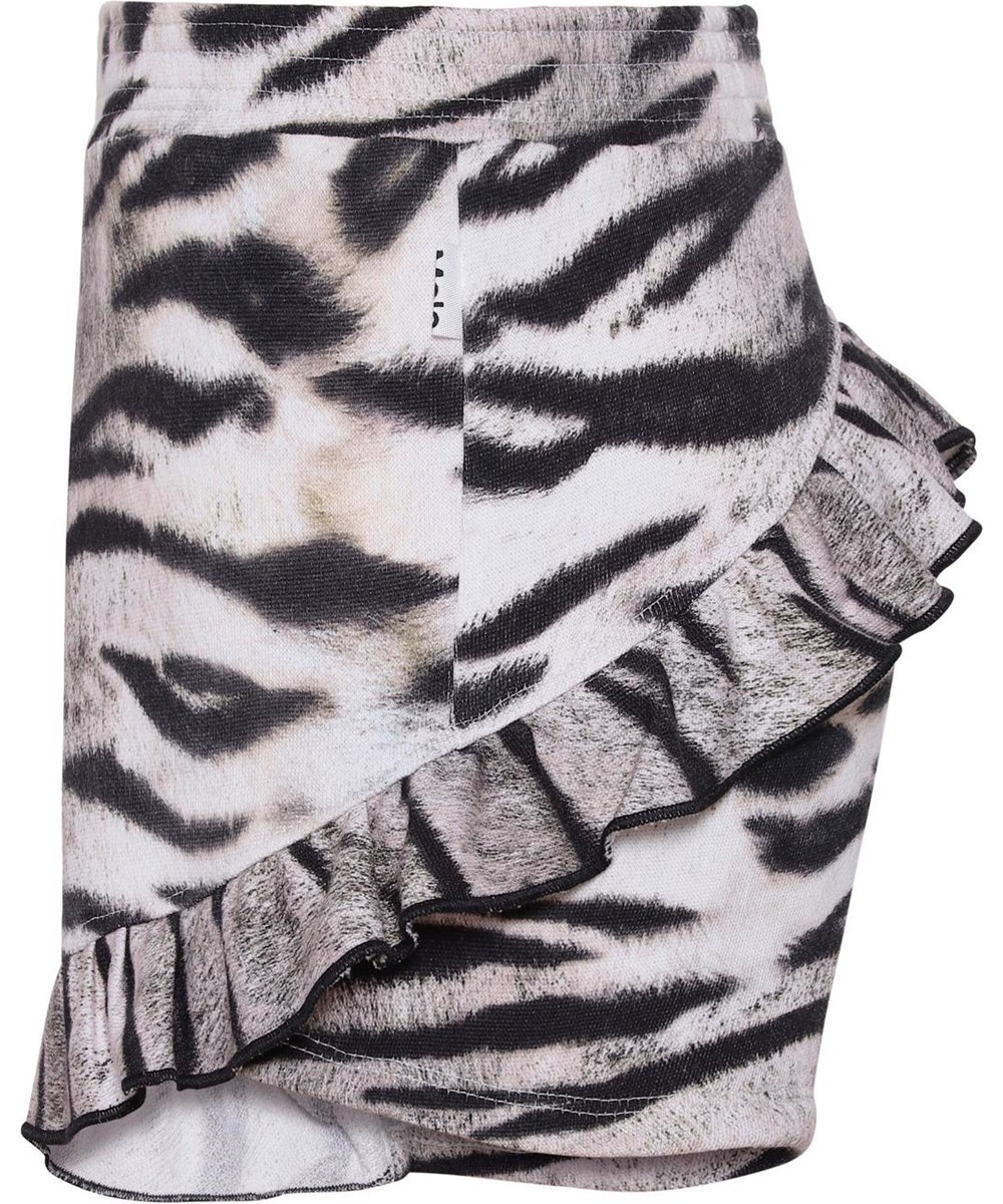 Amma - Tiger White - Biologische short met zwart witte tijgerprint